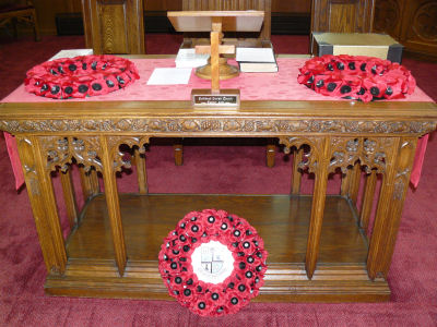 Wreaths before Service